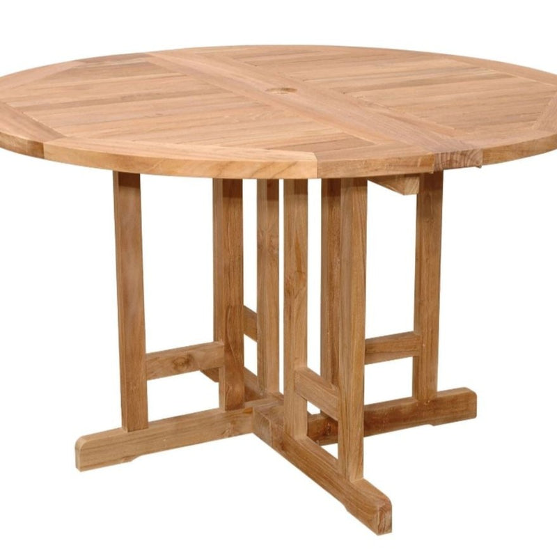 Anderson Teak Butterfly 47" Round Folding Table - TBF-047BR