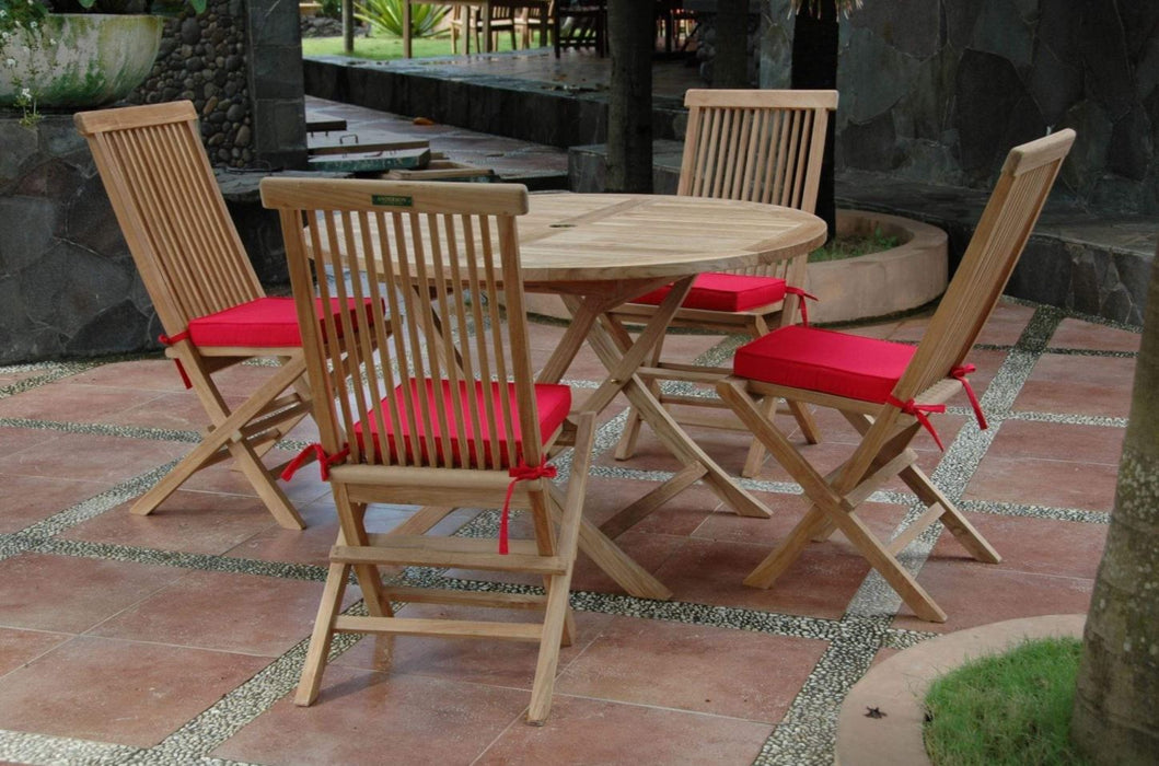 Anderson Teak Classic Bahama 5-Piece Folding Dining Set - Set-107