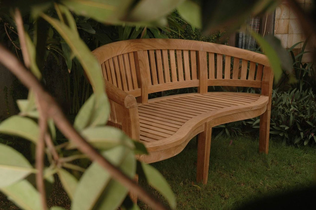 Anderson Teak Curve 3 Seater Bench Extra Thick Wood - BH-005CT