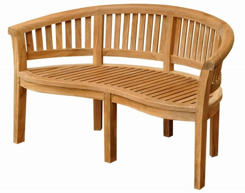 Anderson Teak Curve 3 Seater Bench Extra Thick Wood - BH-005CT