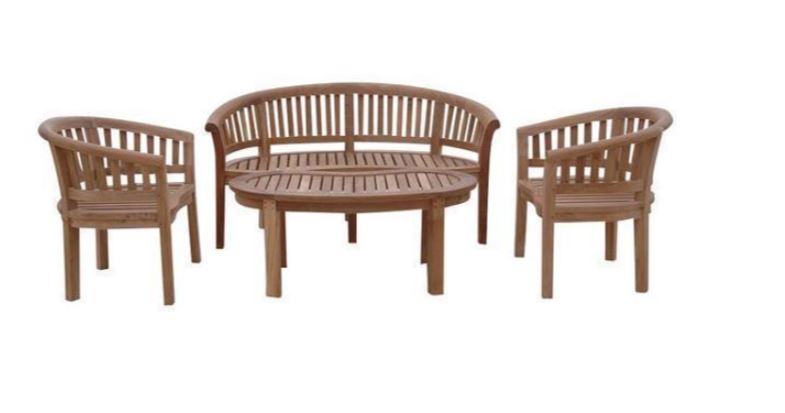 Anderson Teak Curve 4-Piece Conversation Set - Set-5