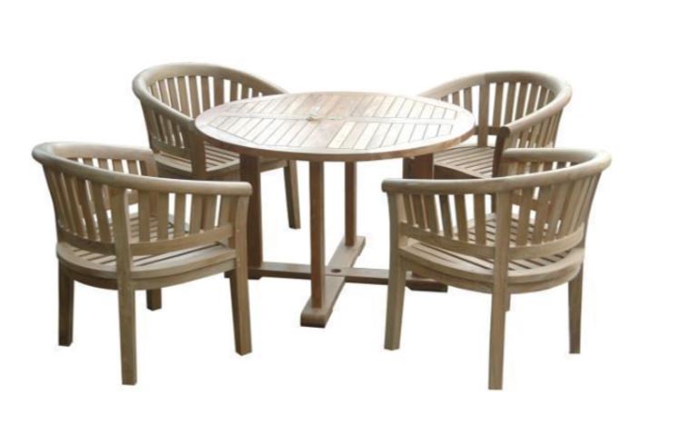 Anderson Teak Tosca 5-Piece Dining Table Set - Set-3