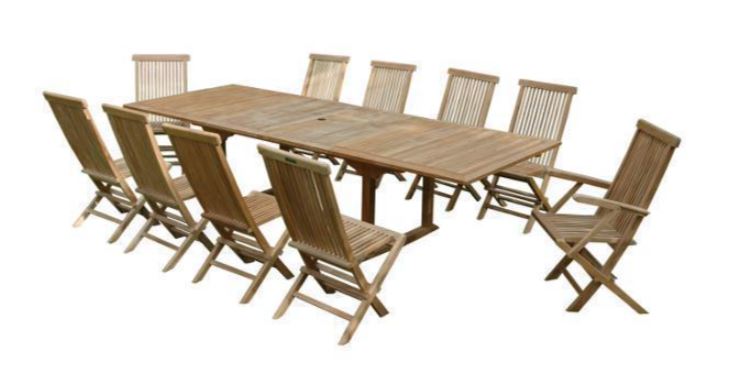 Anderson Teak Valencia Classic 13-Piece Dining Set - Set-32A