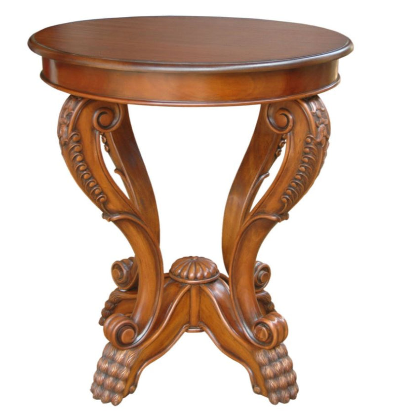 Anderson Teak Victorian Claw Feet Side Table - ST-189