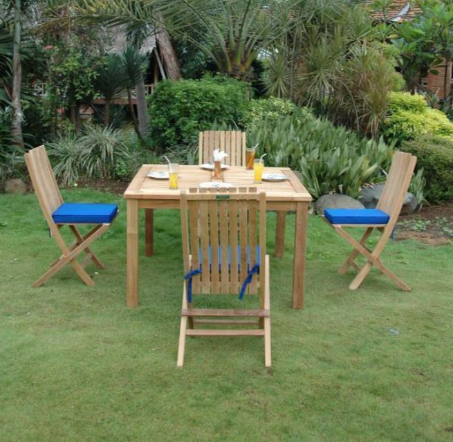 Anderson Teak Windsor Comfort Chair 7-Pieces Folding Dining Set - Set-105A