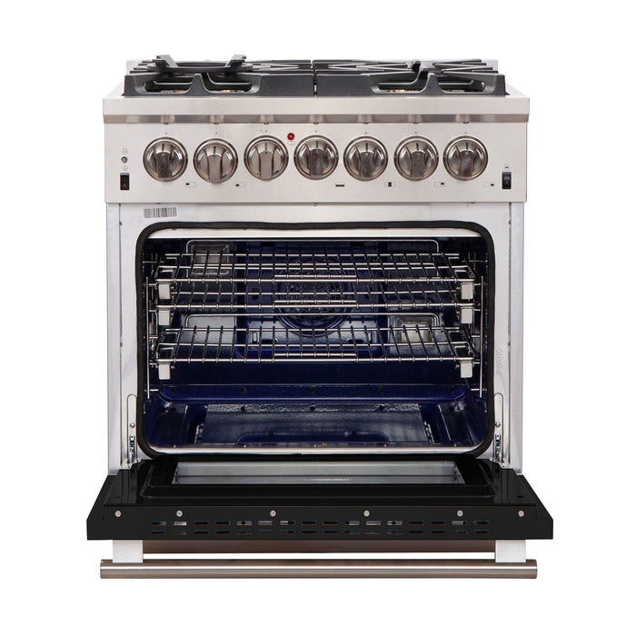 FORNO Capriasca - Titanium Professional 30" Freestanding Colored Door Gas Range FFSGS6260-30 - PrimeFair