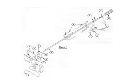 Arteflame Extra Rotisserie Cordless Motor, Spit, Forks and Bracket Kit SPT&MOTKIT