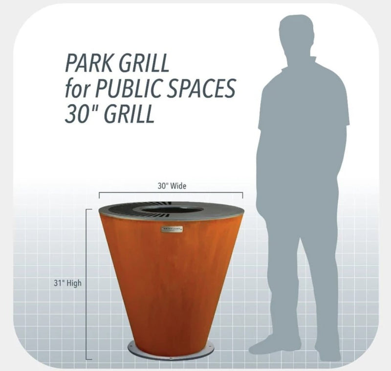 Arteflame Park 30" Grill for Public Spaces and High Traffic  ONE30PARK