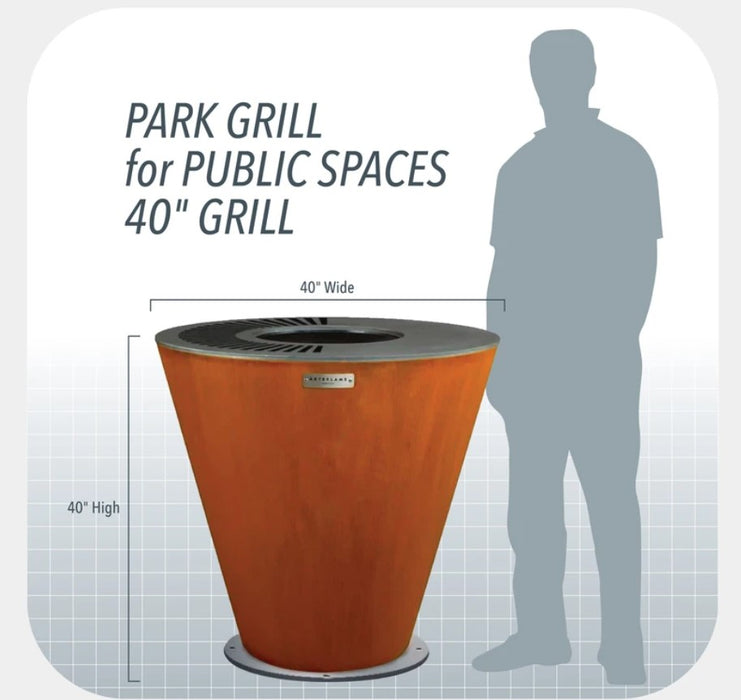 Arteflame Park 40" Grill for Public Spaces and High Traffic  ONE40PARK