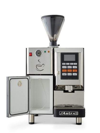 Astra Super Automatic Espresso Machine, 1-Step Double Hopper 220V SM222