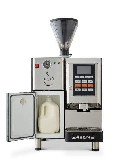 Astra Super Automatic Espresso Machine, 1-Step Double Hopper 220V SM222