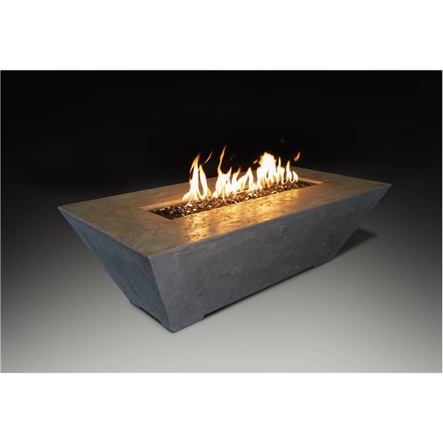 Athena Fireglass Olympus Linear 60x30 Rectangular Concrete Propane Fire Pit Table - ORECFT-603024