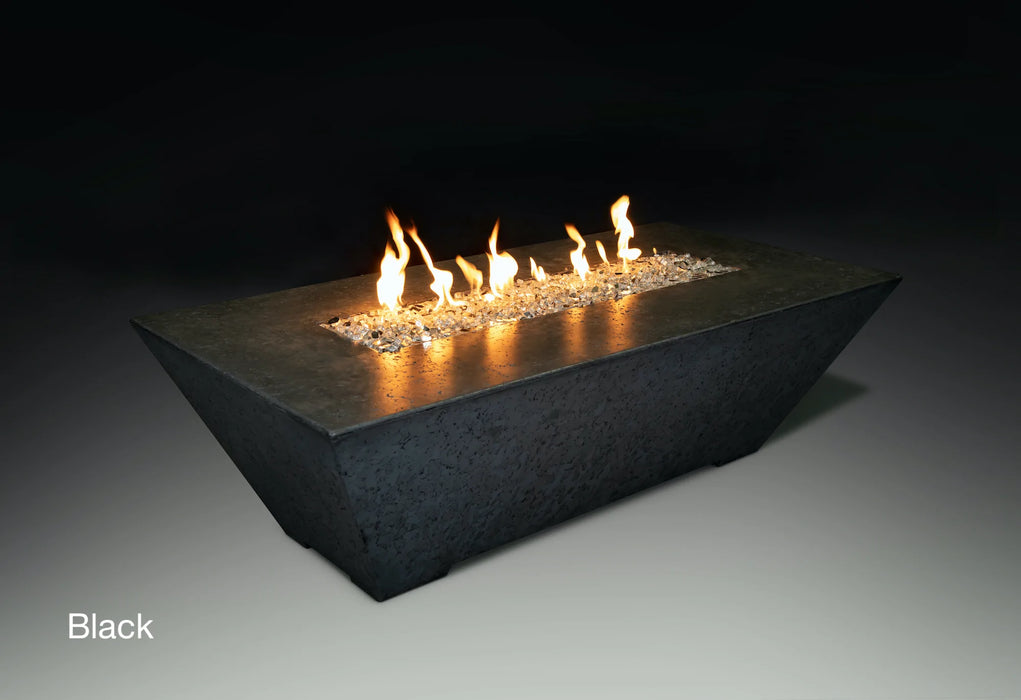 Athena Fireglass Olympus Linear Rectangular Concrete Fire Pit Table - ORECFT-6030