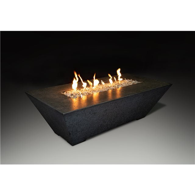 Athena Fireglass Olympus Linear 60x30 Rectangular Concrete Propane Fire Pit Table - ORECFT-603024