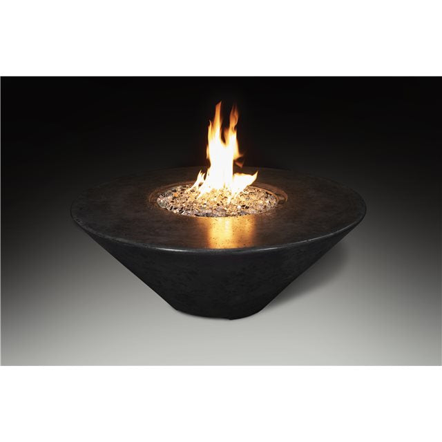 Athena Fireglass Olympus Round Fire Pit Table - ORFT-44D-BLK-NG