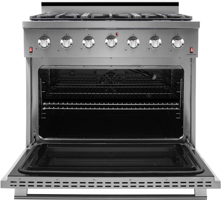 NXR 36 in. 5.5 cu.ft. Pro-Style Propane Gas Range with Convection Oven in Stainless Steel, SC3611LP