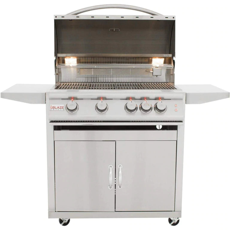 Blaze Premium LTE 32 in. 4-Burner Built-In Grill with Grill Cart