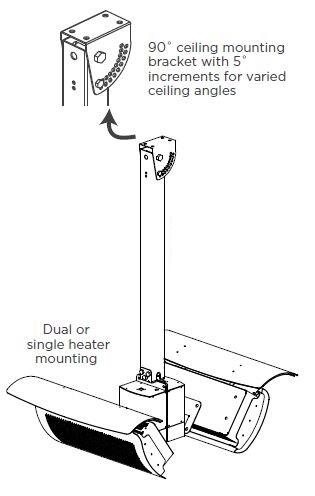 Bromic 25.43’’ (646MM) Ceiling Mount Pole to Suir All Models BH3030006