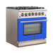 FORNO Capriasca - Titanium Professional 30" Freestanding Colored Door Gas Range FFSGS6260-30 - PrimeFair