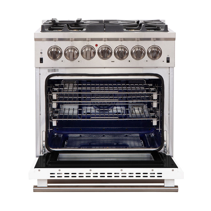 FORNO Capriasca - Titanium Professional 30" Freestanding Colored Door Gas Range FFSGS6260-30 - PrimeFair