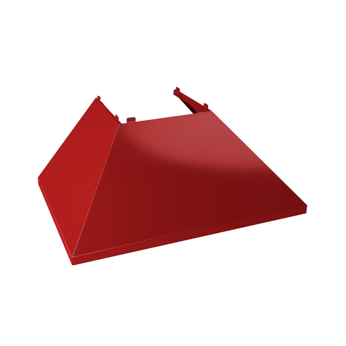 ZLINE DuraSnow Stainless Steel Range Hood with Red Gloss Shell