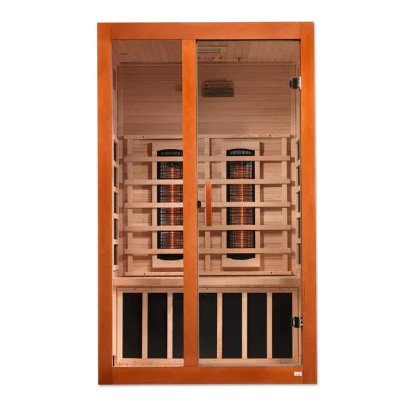 Dynamic Santiago 2-Person Full Spectrum Near Zero EMF (Under 2MG) FAR Infrared Sauna (Canadian Hemlock) DYN-6209-02 Elite