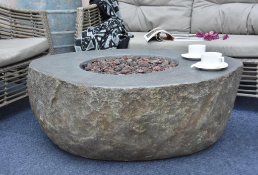 Elementi Boulder Cast Concrete Fire Table