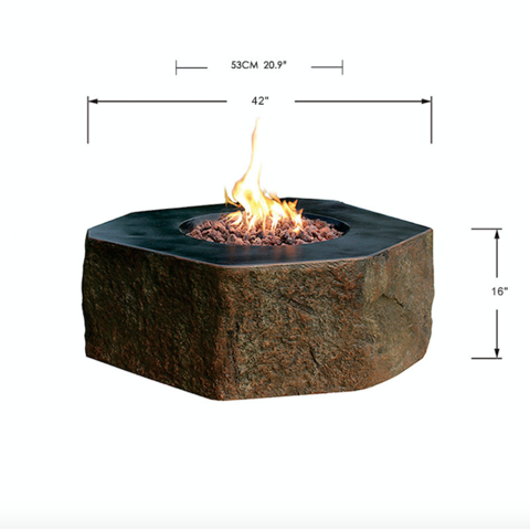 Elementi Columbia Cast Concrete Fire Table