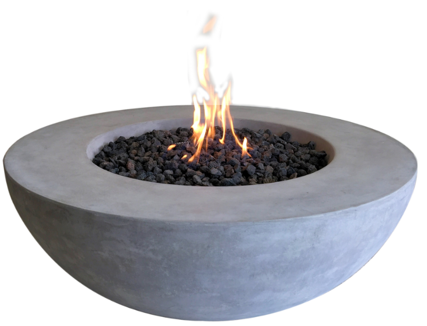 Elementi Lunar Bowl Cast Concrete Fire Table