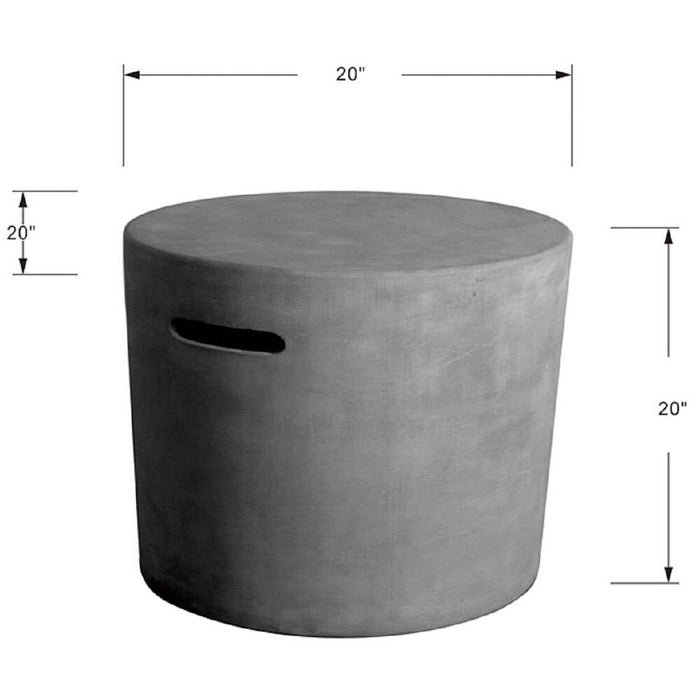 Elementi Round Tank Cover Cast Concrete