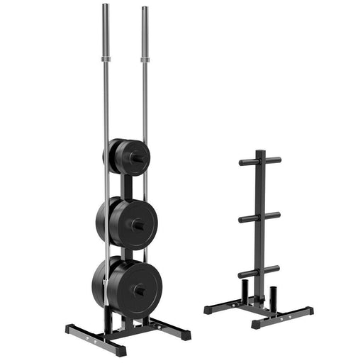 Elite Bumper Plates Tree Stand Rack 2'' Olympic Plate & Bar Holder Weight