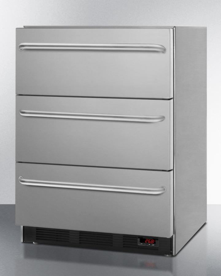 EQTemp 24" Wide 3-Drawer All-Freezer