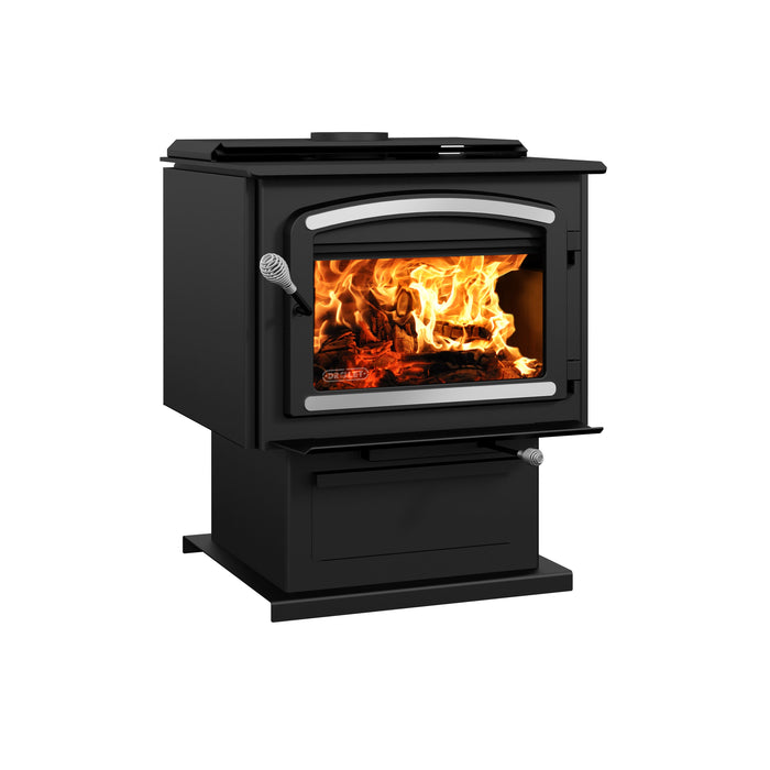 Drolet Escape 2100 Wood Stove With Brushed Nickel Trims - DB03131