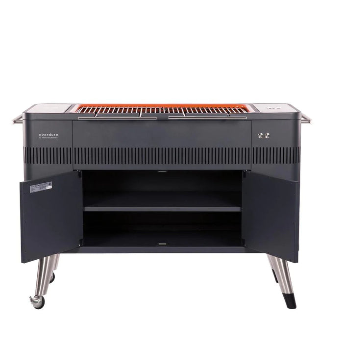 Everdure By Heston Blumenthal HUB 54-Inch Charcoal Grill With Rotisserie & Electronic Ignition