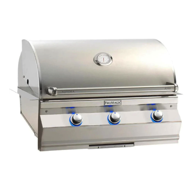 Fire Magic Aurora A540i 30-Inch Natural Gas Built-In Grill w/ 1 Sear Burner and Analog Thermometer - A540I-7LAN - Fire Magic Grills