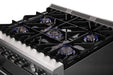 Forno 3-Piece Appliance Package - 30-Inch Gas Range, Pro-Style Refrigerator, and Wall Mount Hood in Stainless Steel