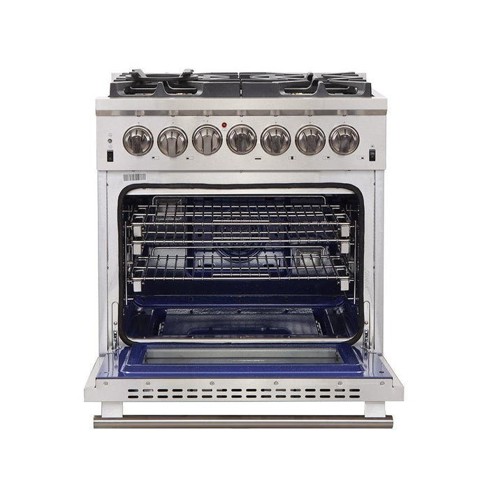 FORNO Fratta 30" Platinum Freestanding Dual Fuel Range - FFSGS6187-30