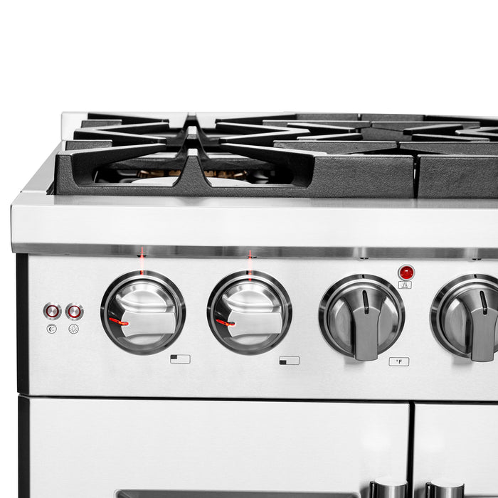 Forno 30″ Capriasca French Door Gas Range • 5 Sealed Dual-Ring Brass Burners • FFSGS6460-30