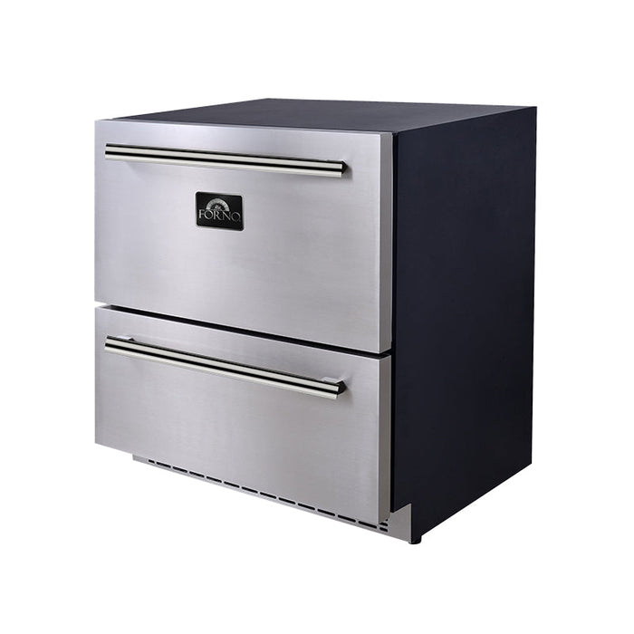 FORNO  30” Cologne Stainless Steel Drawer Freeze 3.64 cu ft With Ice Maker - FDRBI1876-30s - PrimeFair