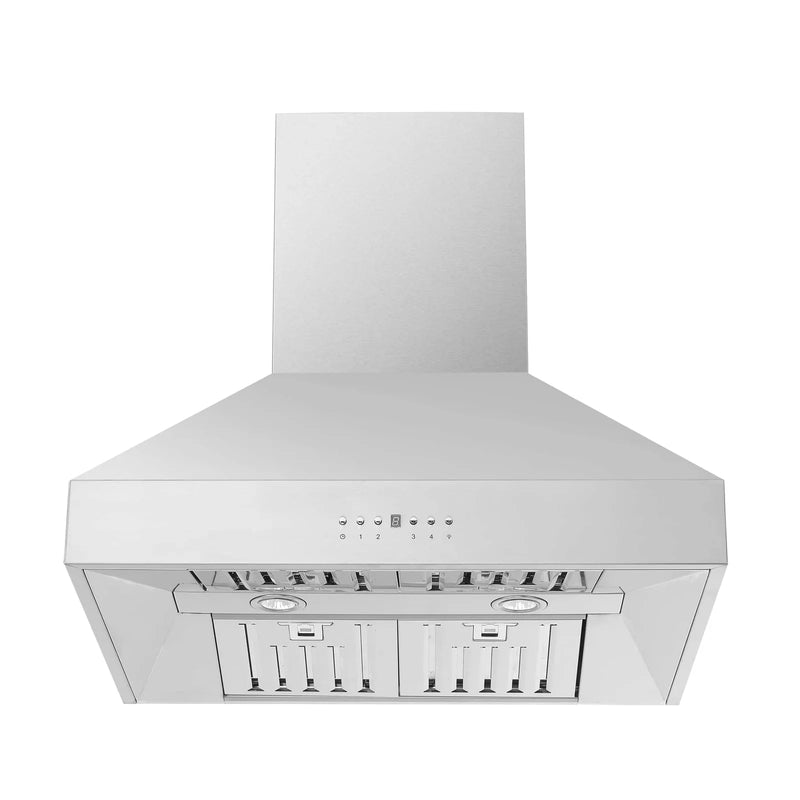 Forno 30-Inch 600 CFM Wall Mount Range Hood in Stainless Steel 