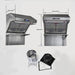 Forno 3-Piece Appliance Package - 30-Inch Dual Fuel Range with Air Fryer, 36-Inch Refrigerator & Wall Mount Hood with Backsplash in Stainless Steel