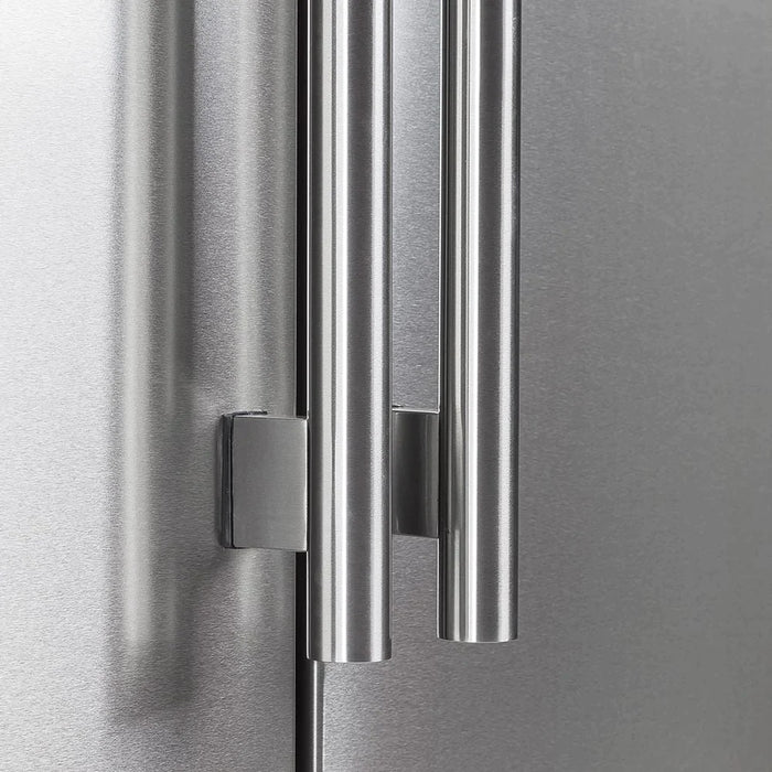 FORNO Salerno 33" Side by Side Built-in Refrigerator 15.6 cu.ft in Stainless Steel with Built-in Style Grille Trim Kit - FFRBI1805-37SG