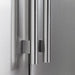 FORNO Salerno 33" Side by Side Built-in Refrigerator 15.6 cu.ft in Stainless Steel with Built-in Style Grille Trim Kit - FFRBI1805-37SG