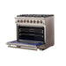 Forno 2-Piece Appliance Package - 36-Inch Dual Fuel Range & 60-Inch Pro-Style Refrigerator in Stainless Steel