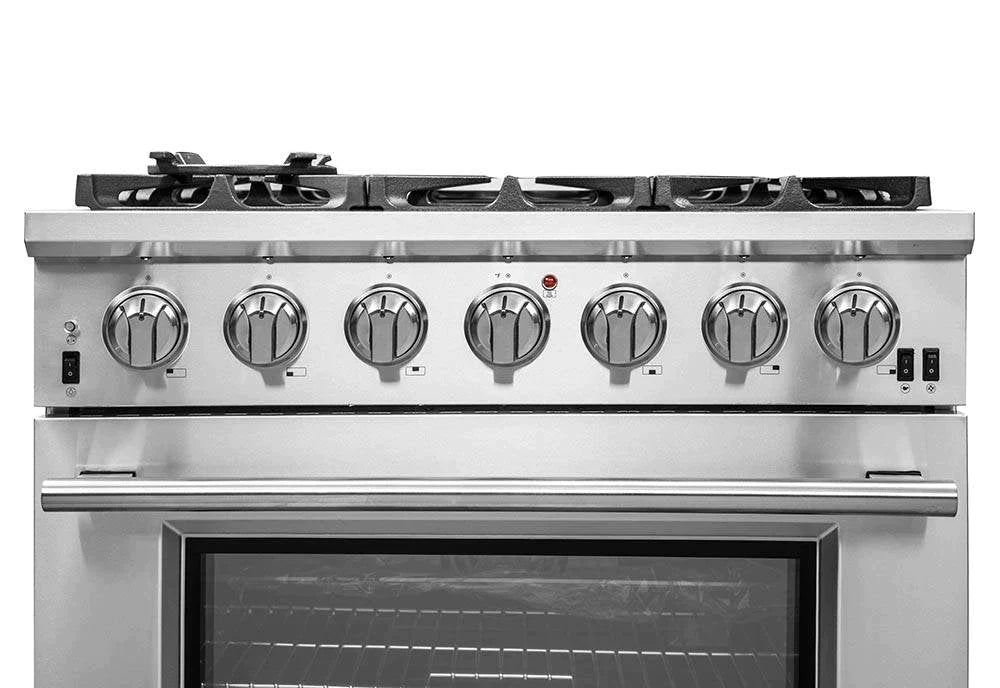 Forno 2-Piece Appliance Package - 36-Inch Gas Range & 60-Inch Pro-Style Refrigerator in Stainless Steel