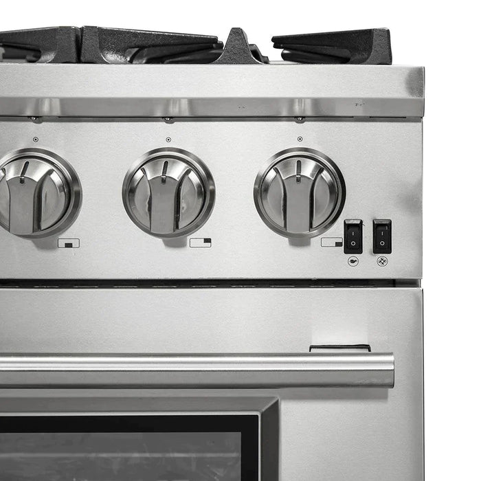 Forno 2-Piece Appliance Package - 36-Inch Gas Range & 60-Inch Pro-Style Refrigerator in Stainless Steel