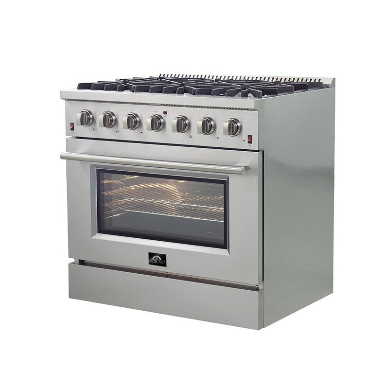Forno 36" Galiano Gas Range with 6 Burners and Convection Oven
