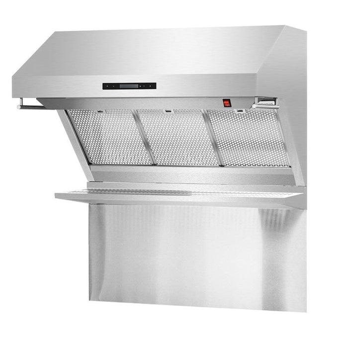 Forno Ansedonia 36" Wall Mount Range Hood with Red Light Warmer, Shelf/Backsplash, and 1200 CFM Motor -FRHWM5029-36HB