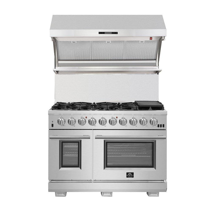 Forno 48" Capriasca Titanium Gas Range with 8 Burners, Griddle and 160,000 BTUs -FFSGS6260-48