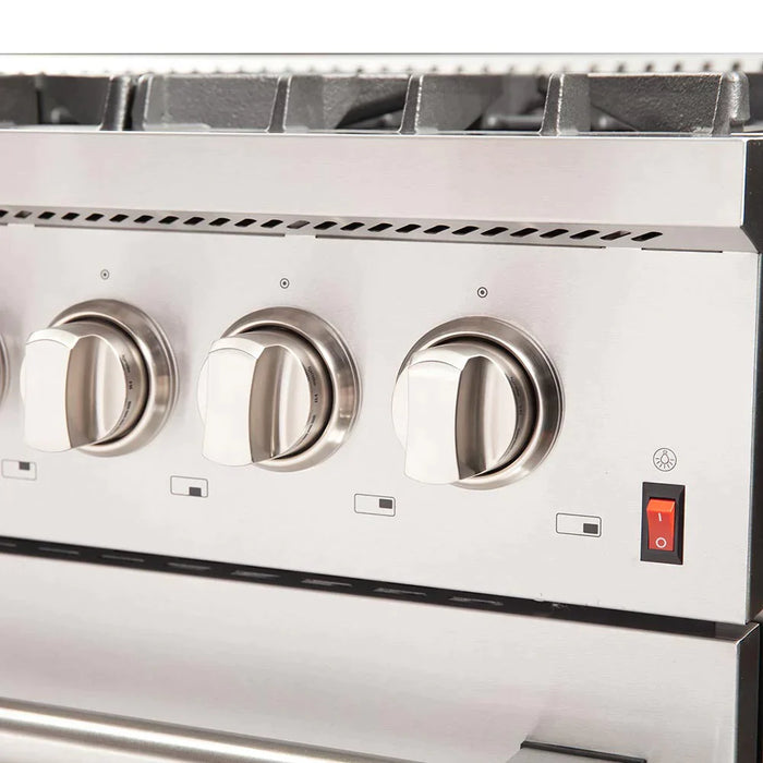 Forno 2-Piece Appliance Package - 48-Inch Dual Fuel Range & 60-Inch Pro-Style Refrigerator in Stainless Steel